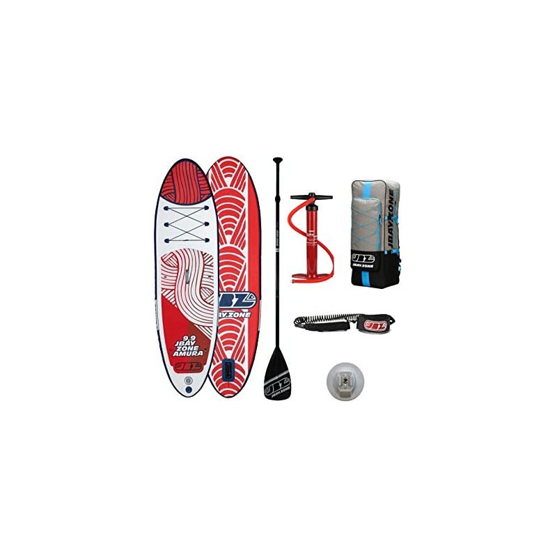 JBAY.Zone H3 Amura Tavola Sup Lunghezza 297 Cm+ Pagaia Alluminio + Zaino Trasporto + Pompa + Cavigliera Cod.29001 Jbay.zone