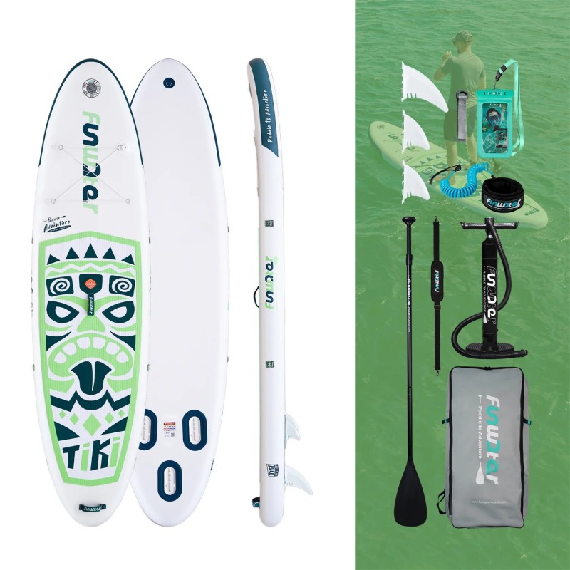 FUNWATER TIKI 10'6 SUP GONFIABILE SET COMPLETO