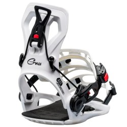 GNU CHEETER SIZE M WHITE SNOWBOARD BUINDINGS