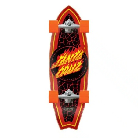 SANTA CRUZ x CARVER Flame Dot Shark 9.85" CX - Surfskate completo